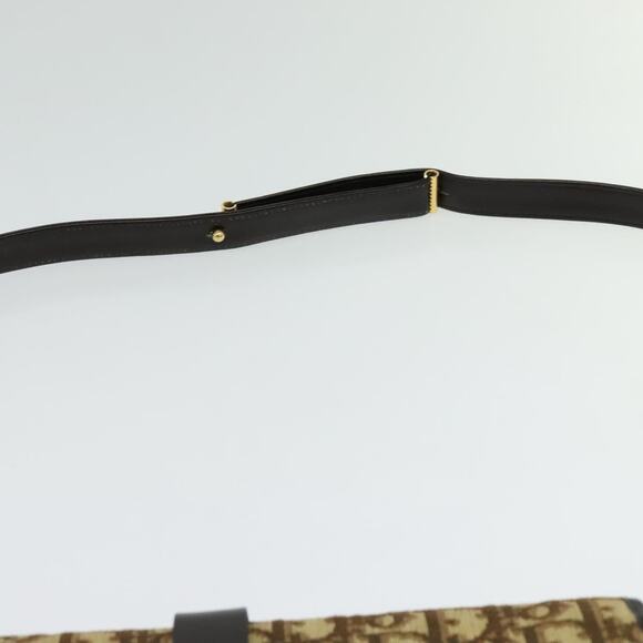 DIOR Trotter Canvas Shoulder Bag Brown Gold - Picture 8 of 12